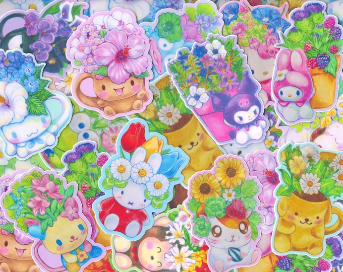 planter bouquet stickers