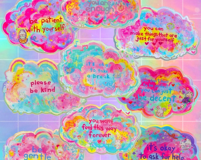 gentle reminders holo stickers
