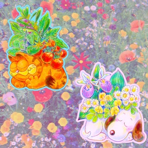 Stickers plantenbak slaperige dieren