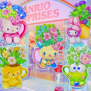 kawaii planter stickers