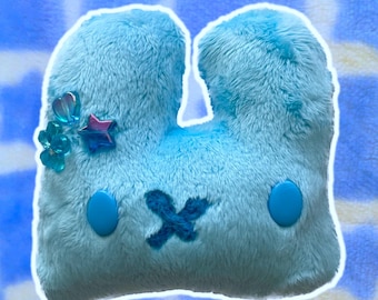 plush blue bunny charm