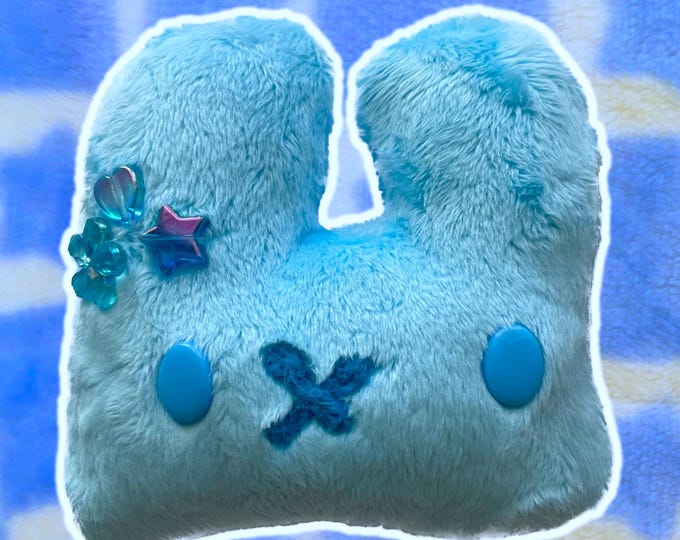 plush blue bunny charm