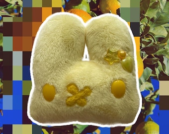 sunny lemon handmade plush bunny charm
