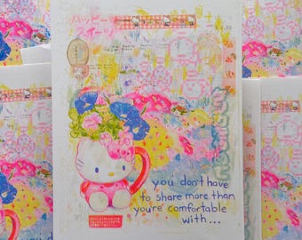 strangers online 8.5"x11" risograph art print