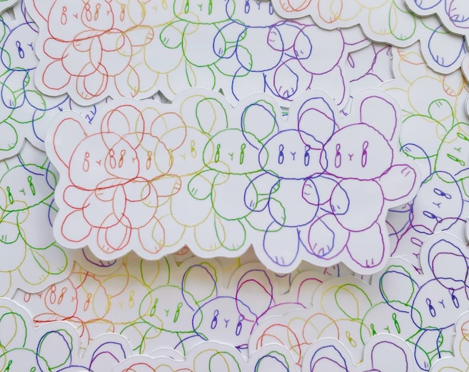 bunny scribble stickers