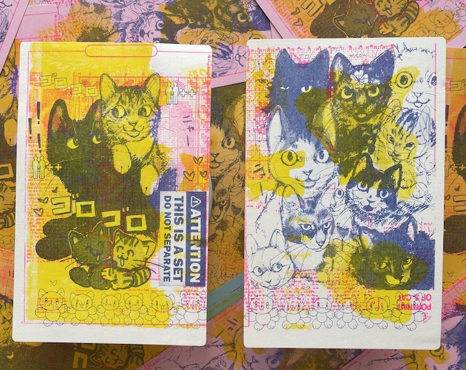 kitty kompilation riso prints