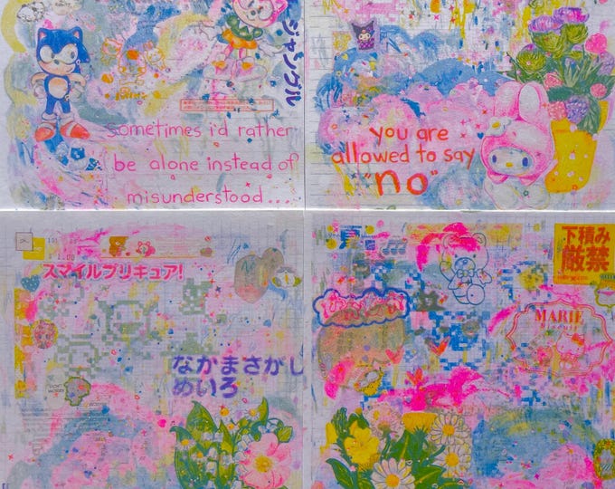 dreamy mini risograph art prints
