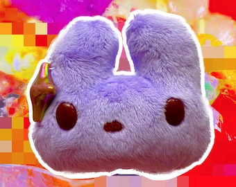 plush handmade ube bunny charm