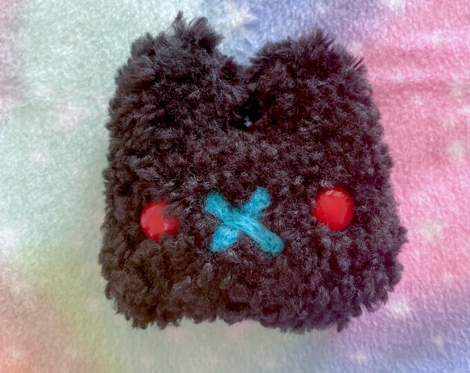 fluffy soot bunny charm