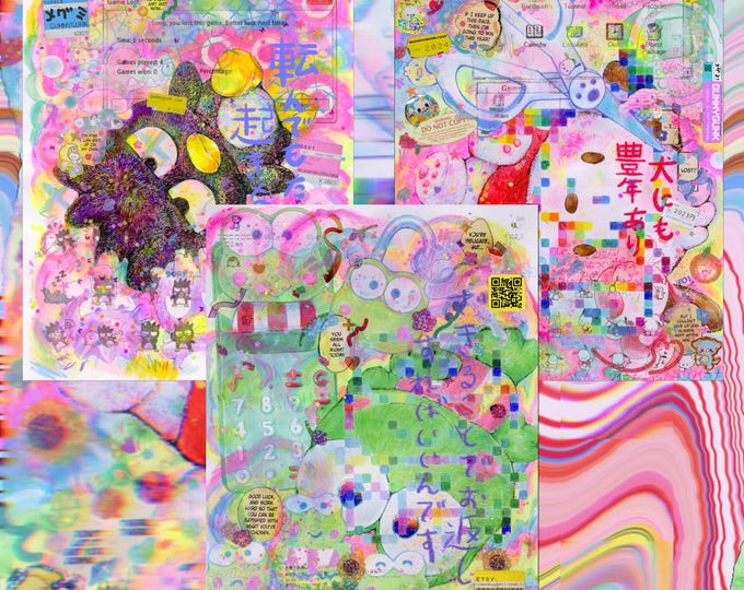 8.5"x11" hazy memories collage art prints