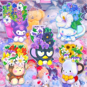 Stickers plantenbak bloemen