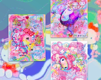 chaotic collage stickers