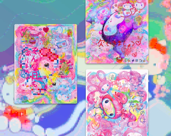 chaotic collage stickers