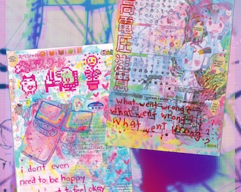 wired collage art prints