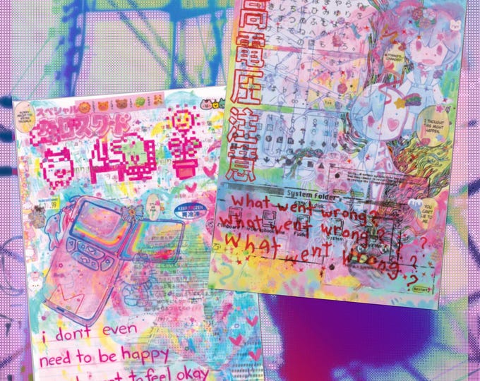 wired collage art prints