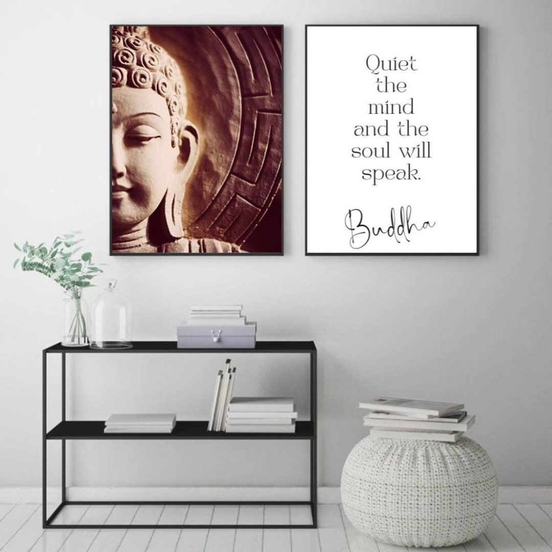 Set of 2 Buddha Wall Art Zen Wall Art Poster Buddha Poster Etsy UK