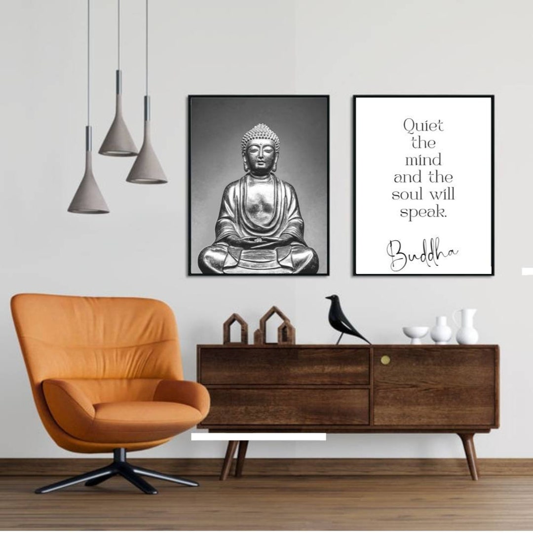 Set of 2 Buddha Wall Art Zen Wall Art Poster Buddha Poster Etsy UK