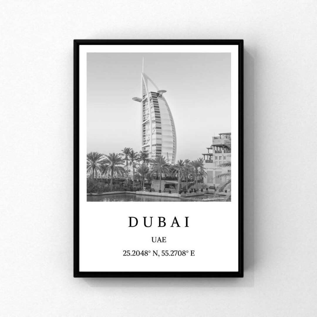 Dubai Travel Poster Dubai Poster Dubai Print Unique Wall Etsy
