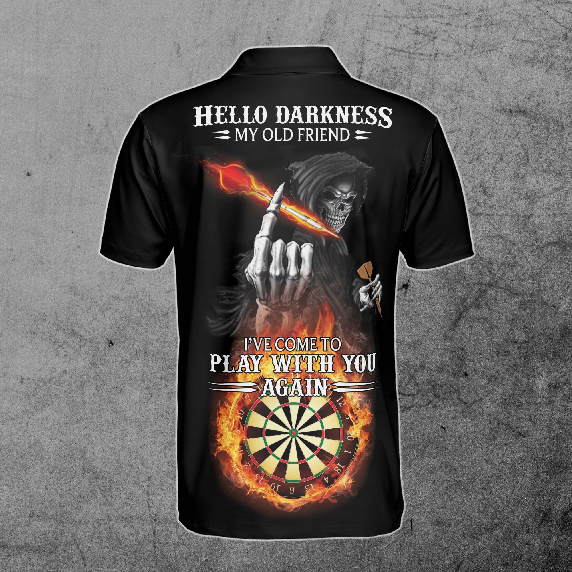 Discover Personalized Darts, Custom Dart Skull 3D Polo Shirt