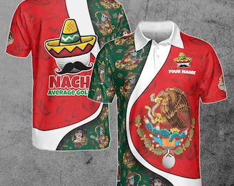 Funny Nacho Average Golfer Cinco De Mayo Mexican Golfer Men's Polo Shirt S-5XL