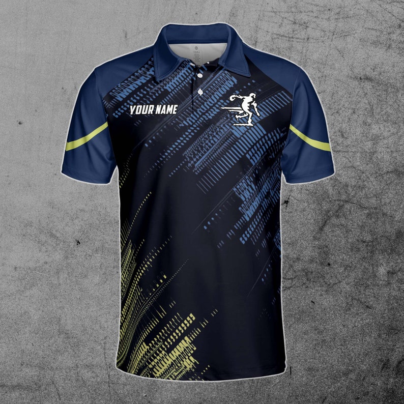 Personalize Men Bowling Shirt, Graphic Bowling Team 3D Polo Shirt Size