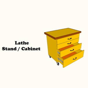 Lathe Stand/Cabinet Mobile Cart - 43 Page Build Plan (Woodworking & Woodturning)