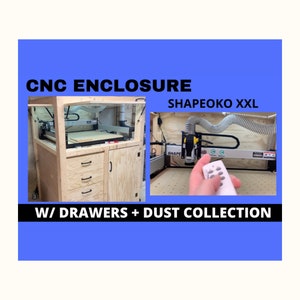 Shapeoko 3 XXL (Exact Fit, No Extra Gap) Woodworking CNC Enclosure Design Plan Template - 77 Pages Digital Build Plan,Cut List,Lumber List