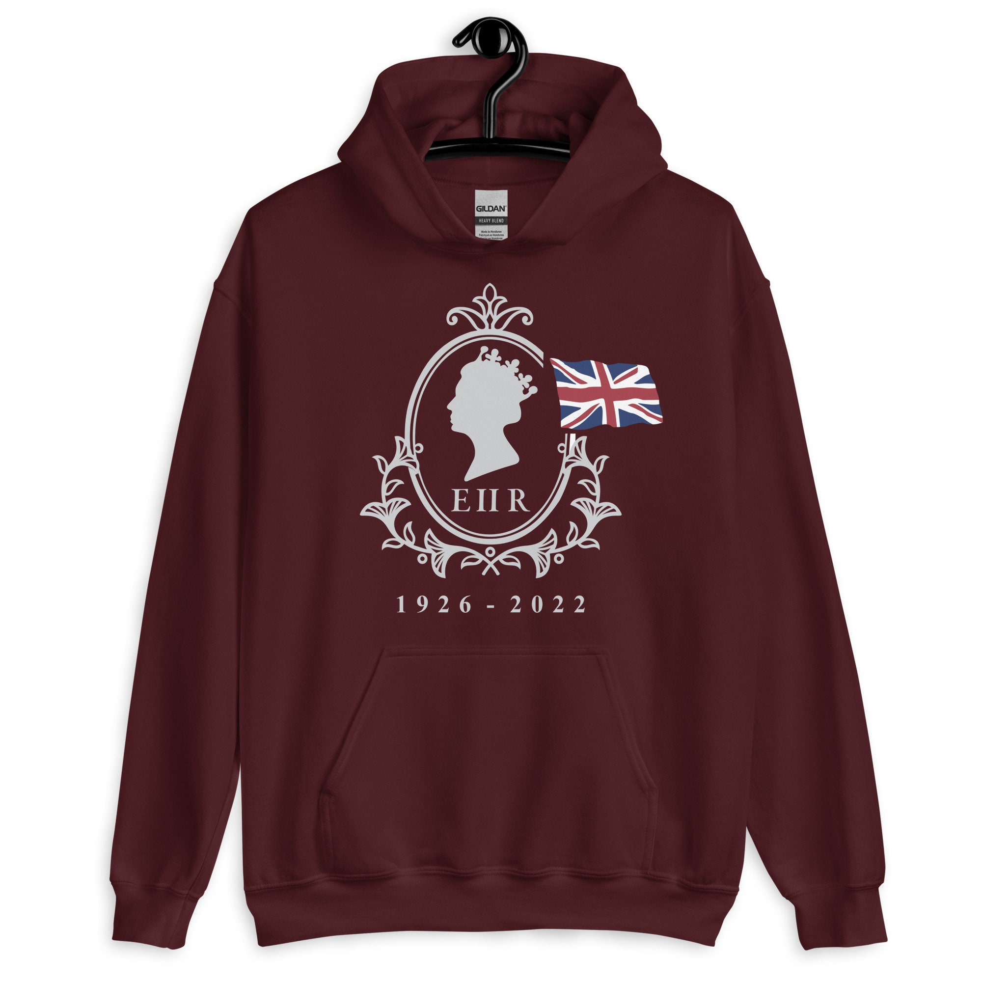 Discover Queen Elizabeth 1926-2022 RIP Hoodie Her Majesty Memorial Royal Hoody Sweatshirt Hoody Gift