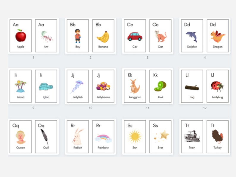 Colorful ABC Cards Printable | Homeschool Printables Preschool Nursery ...