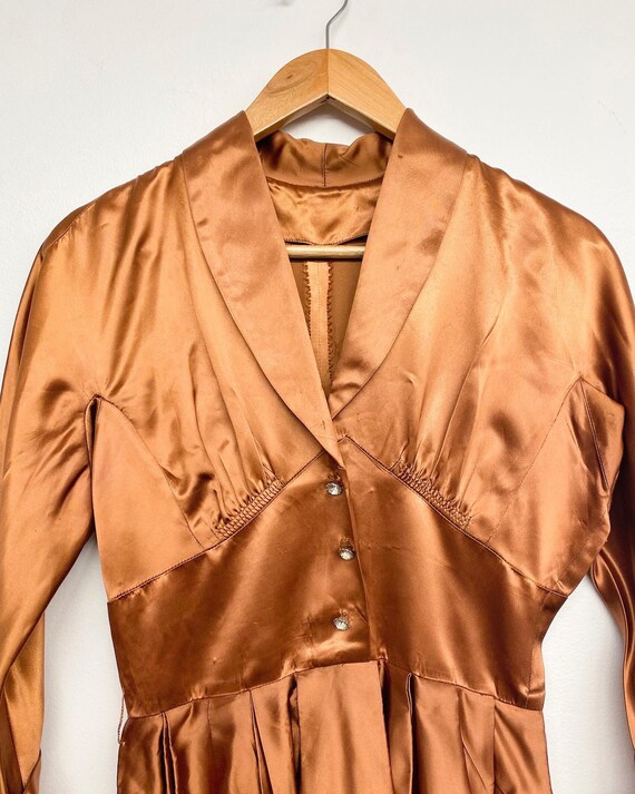 Grace Kelley liquid copper 40’s gown - image 2