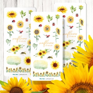 Sunflowers Clear Stickers