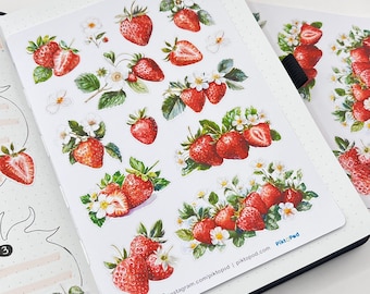 Strawberries Stickers