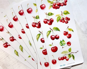 Cherries - Glossy Clear Stickers