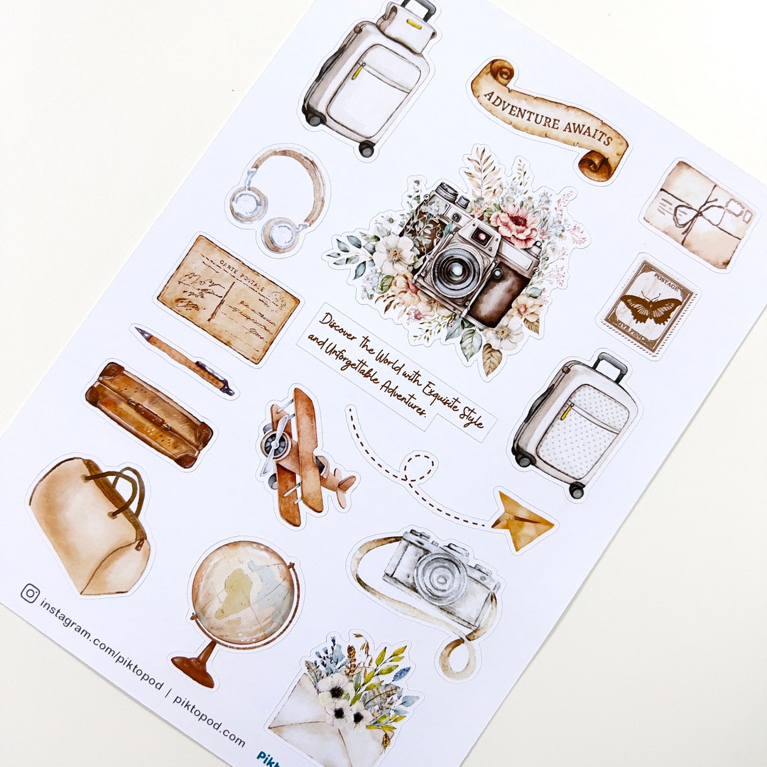 Adventure Awaits Travel Stickers - Etsy