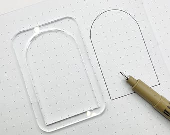 Arch Shape Border for Journal Layout Template | 1.4"x2.25"
