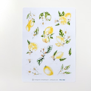 Lemon Blossoms Sticker Sheet 5x7&quot;
