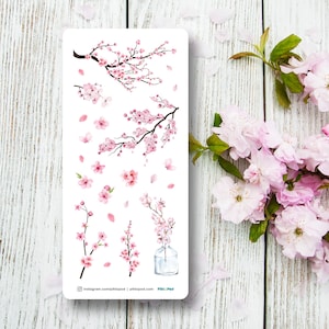 Cherry Blossom Clear Stickers
