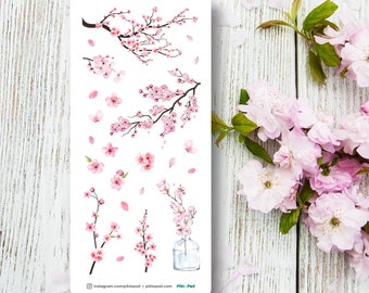 Cherry Blossom - Glossy Clear Stickers
