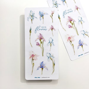 Iris Watercolour Floral Sticker