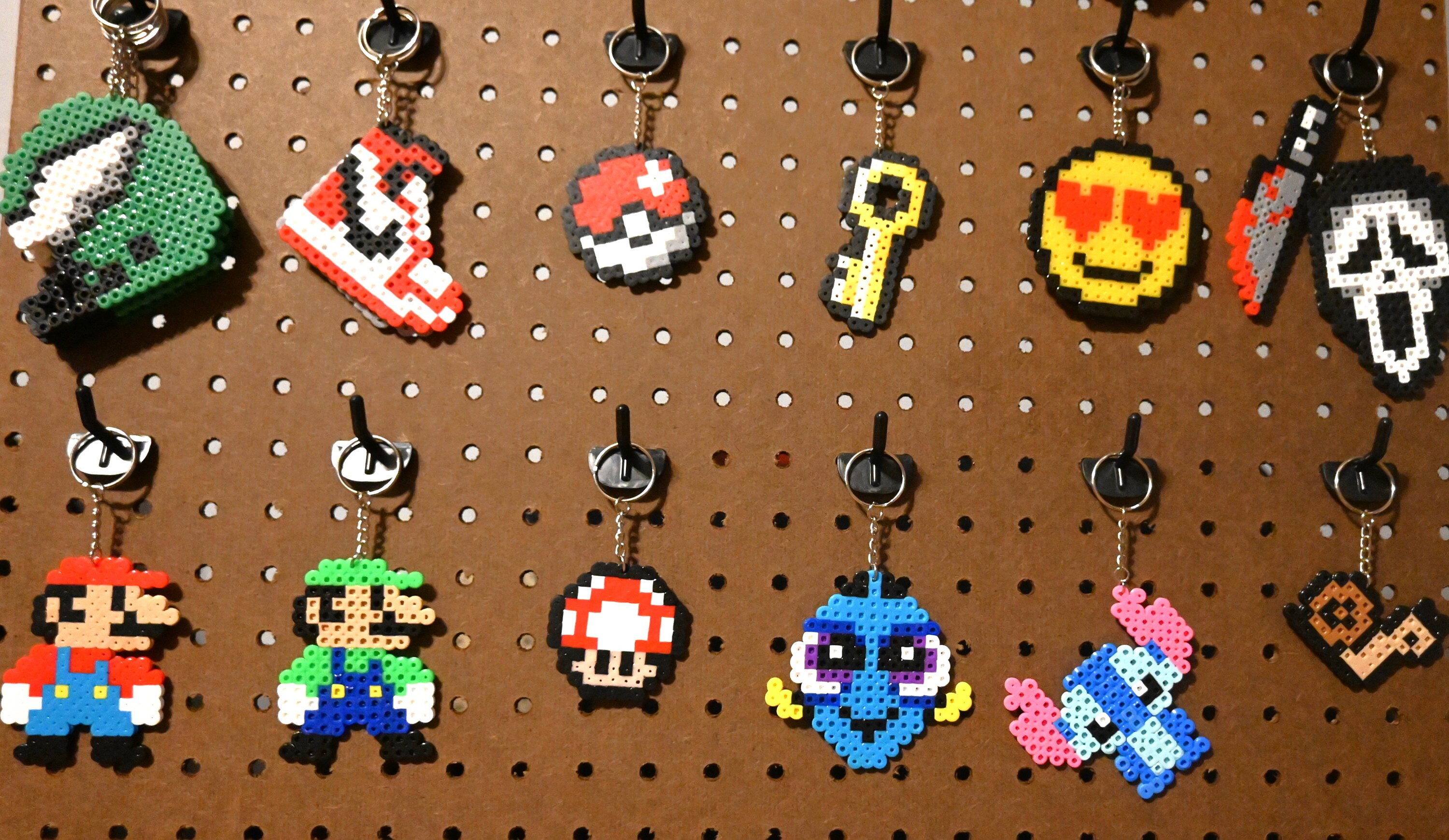 Perler Bead Keychains, Kandi Keychains, Melty Beads, Keychains, Custom