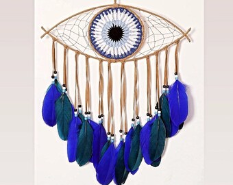 Details about DREAMCATCHER MEDIUM BLUE TURKISH EYE Details about DREAMCATCHER MEDIUM BLUE TURKISH EYE