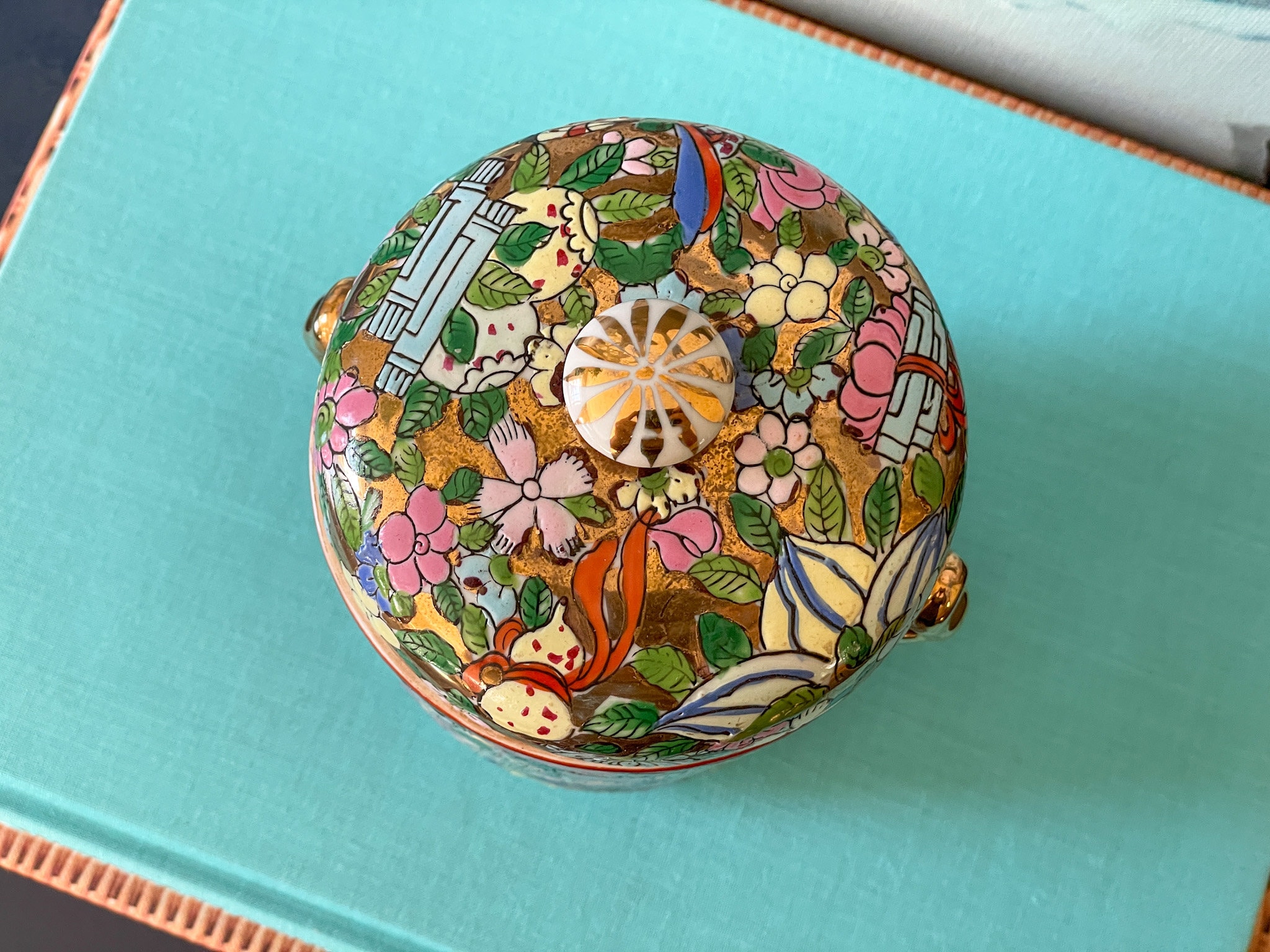 Vintage RARE Rose Medallion Pickling Jar // Tea Caddy Jar // Etsy