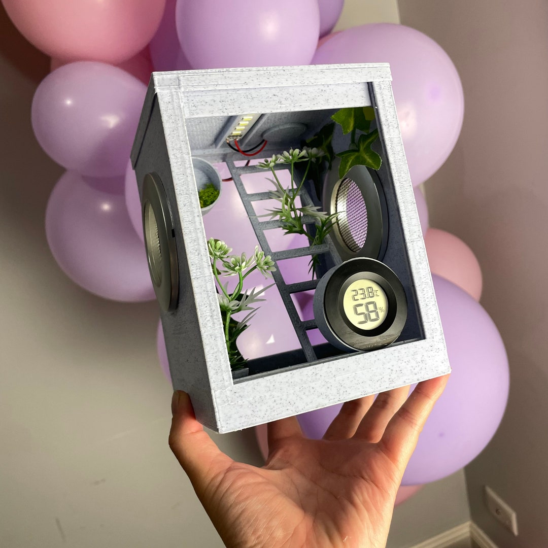 Luxe Marble Temperature Humidity Meter LED Jumping Spider Etsy