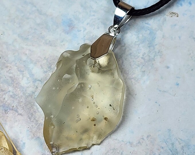 Libyan gold tektite necklace Clearance