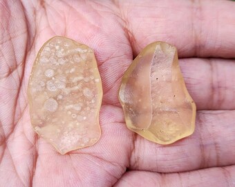 Libyan desert glass / gold ldg  /Libyan Gold Tektite / Libyan  Glass / 2 pice of ldg / Libyan Desert / Libyan Desert Crystal /14GR / tektite