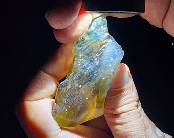 Libyan Desert Glass / Rare SMOKEY Blue / Libyan Gold Tektite / - Etsy