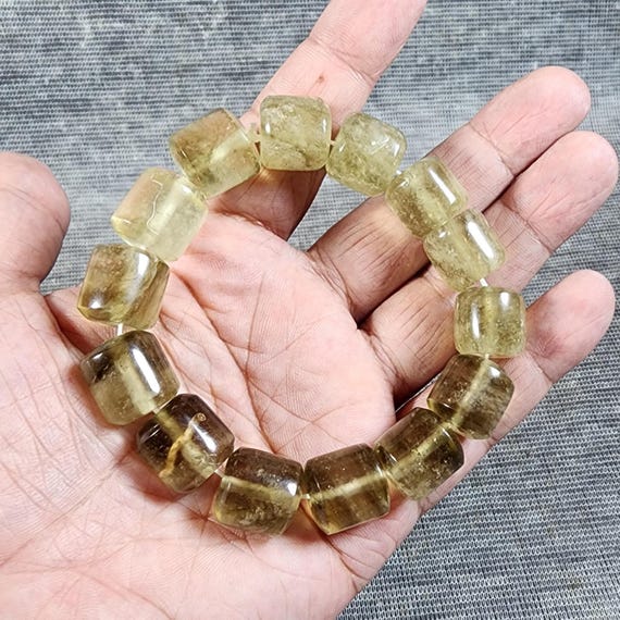 Libyan Desert Glass Bracelet: Natural Tektite Crystal, 68GR - Etsy