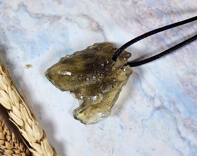 Libyan gold tektite necklace Clearance