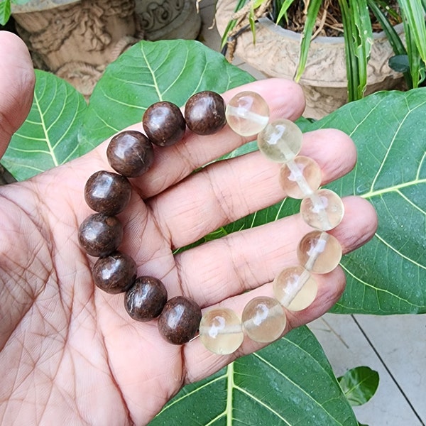 Meteorite bracelet Mix With libyan desert glass -tektite  -Chondrite - fall at Sahara Desert - 53gr - Meteorite Rock - Meteorite - gold ldg