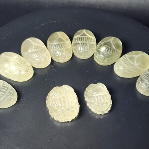 Libyan Desert Glass / Baby Scarabs Beetle Carving /libyan Gold - Etsy